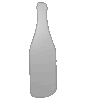 Acrylplatte mit Echtglasbeschichtung in Flasche-Form konturgefräst <br>einseitig 4/0-farbig bedruckt