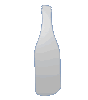 Hochwertige Schultafel-Magnetfolie in Flasche-Form <br>einseitig 4/0-farbig bedruckt