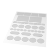 Stickerbogen auf Dokumentenfolie 4/0 farbig bedruckt mit freier Größe (rechteckig)