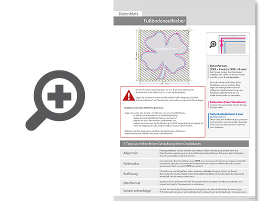 Product Bild hochwertige_zertifizierte_outdoor_fu__bodenaufkleber_in_kleeblatt-form