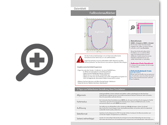 Product Bild hochwertige_zertifizierte_outdoor_fu__bodenaufkleber_in_kopf-form