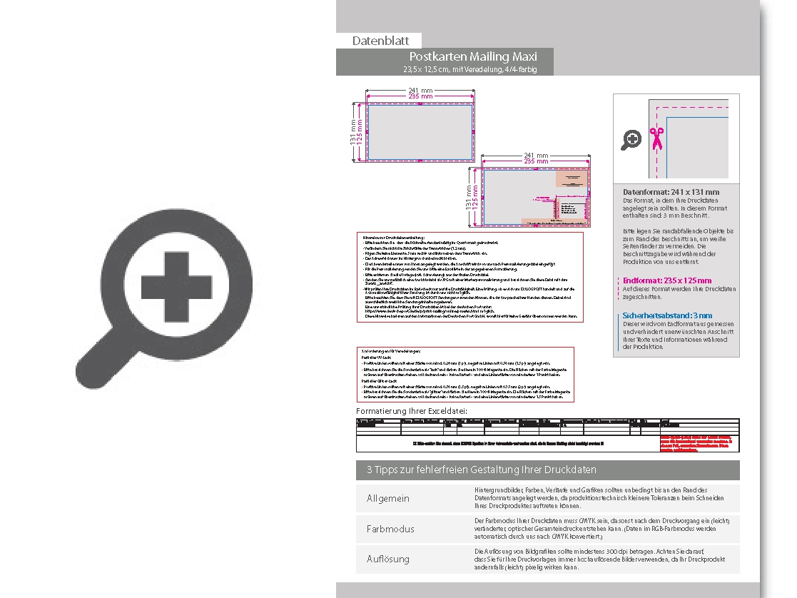 Product Bild postkarten-mailing_maxi_quer_(23_5_cm_x_12_5_cm)_mit_mattfolie_kaschiert